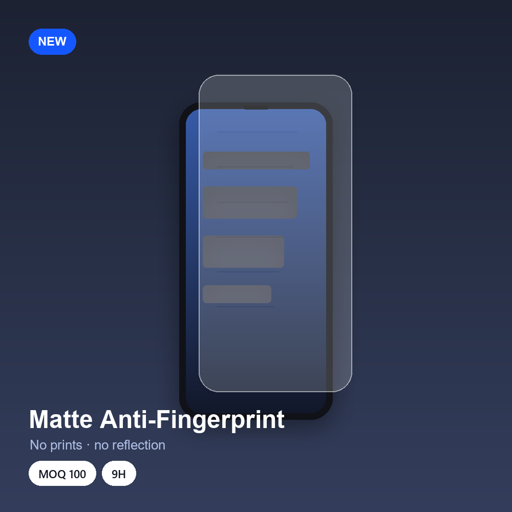 matte anti-fingerprint glass